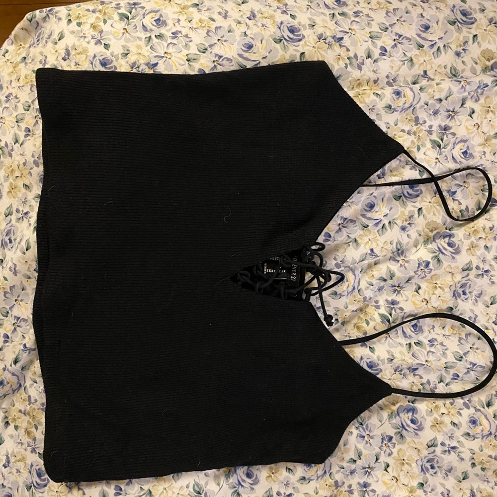 Forever 21 Black Ribbed Top